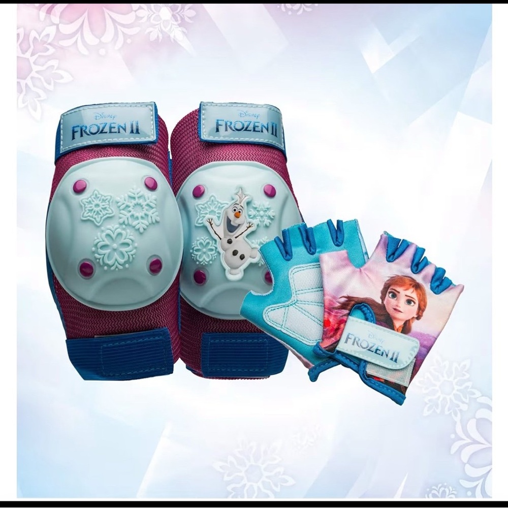 Pink & Blue Kids Knee Pads and Gloves Set